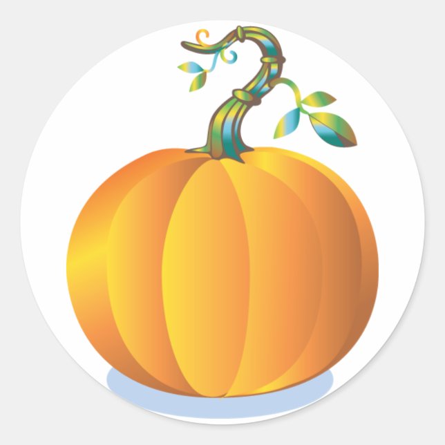 Personalizable Pumpkin-Sticker Runder Aufkleber (Vorderseite)