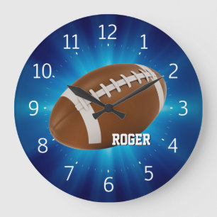 Personalizable Rugby Wall Clock Große Wanduhr