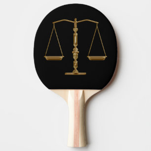Personalizable Skalen des Gerechtigkeits-Symbols Tischtennis Schläger
