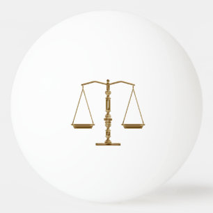 Personalizable Skalen des Gerechtigkeits-Symbols Tischtennisball
