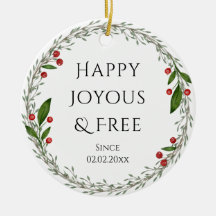 Personalizable Sobriety Datum Klassische Weihnacht