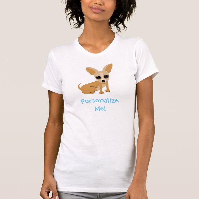 Personalizable TAN Chihuahua T-Shirt (Vorderseite)