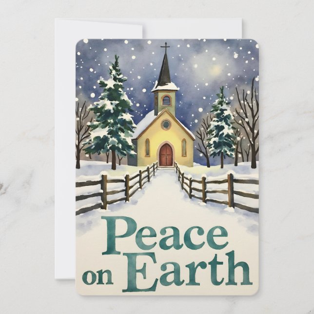 Personalizable Vintage  Flat Holiday Card  Feiertagskarte (Vorderseite)