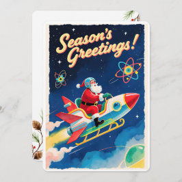 Personalizable Vintage Flat Holiday Card Feiertagskarte