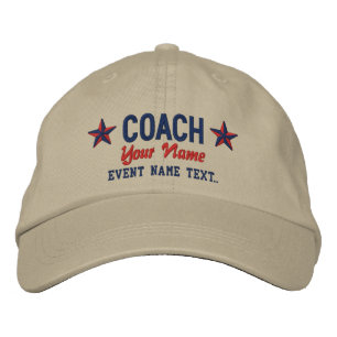 Personalizable Your Name COACH Stars Stickerei Bestickte Baseballkappe