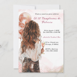 Personalizadas Para el 18º Cumpleaños en Español Einladung