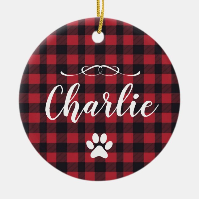 Personalizado de manto de búfalo navidades cachorr keramik ornament (Vorne)