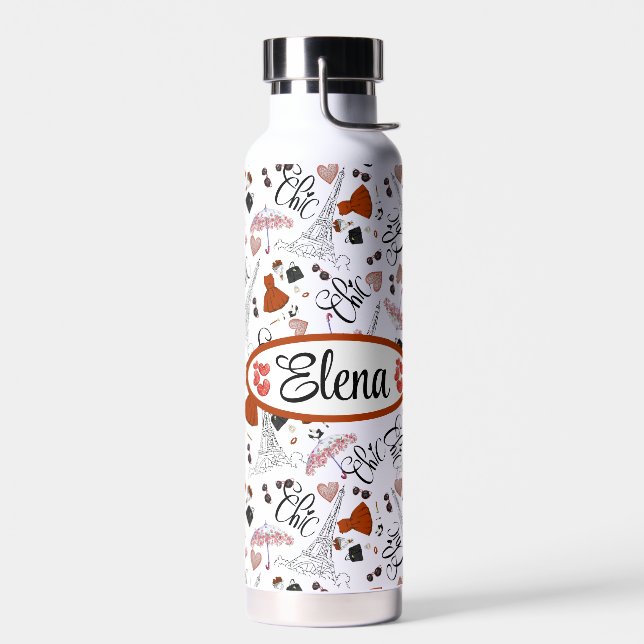 personalizado de parís Chic Trinkflasche (Links)
