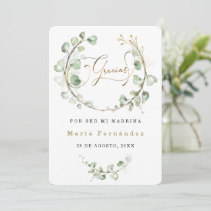 Personalizar tarjeta de agradecimiento la madrina einladung