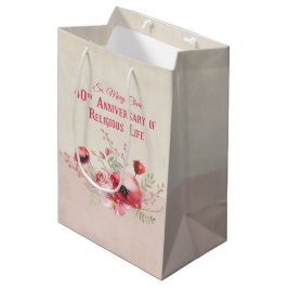 Personalize, 40th Anniversary Nun, Pink und Mittlere Geschenktüte