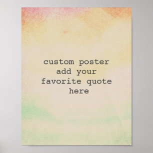 personalize a custom poster add your own quote