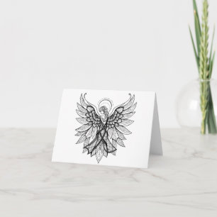 PERSONALIZE Angel Sketch Karte