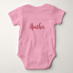 Personalize Baby Girl Decorative Script Letting Baby Strampler