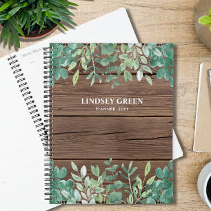 Personalize Barn Wood Eukalyptus Greenery Planer