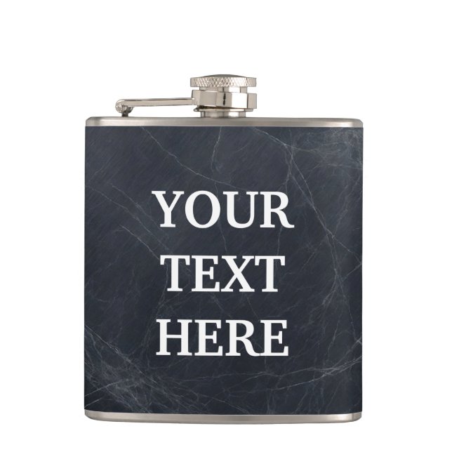 Personalize Black Chalkboard Flachmann (Vorderseite)