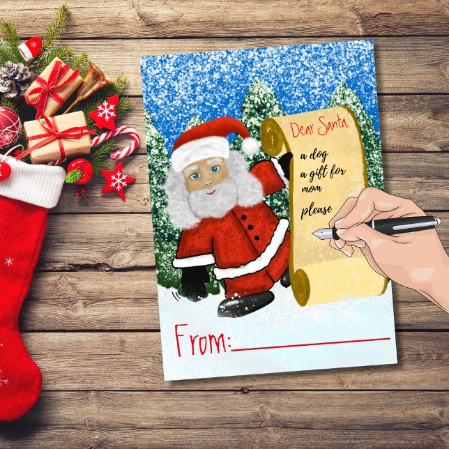 Personalize Blank Christmas Letter for Santa Claus Notizblock (Von Creator hochgeladen)