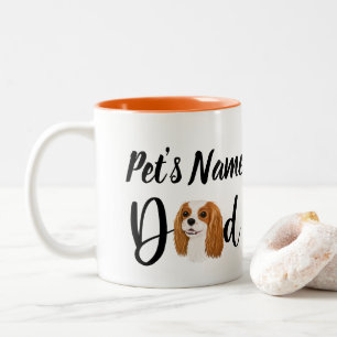 Personalize Cavalier King Charles Spaniel Vater Zweifarbige Tasse