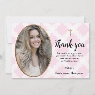 Personalize Confirmteen Girl Foto vielen Dank Dankeskarte