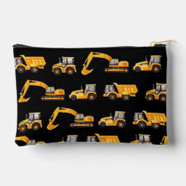 Personalize Construction Trucks Pencil Case Zubehörtasche