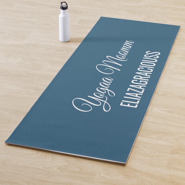Personalize Cute Minimalist Yoga Mom Mat with Name Yogamatte (Beispiel)