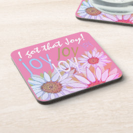 Personalize Daisy: Floral Joy, Joy, Joy! Getränkeuntersetzer