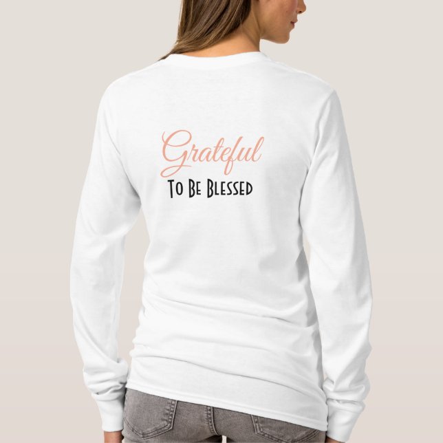 Personalize - Dankbar für die kleinen Dinge, Big. T-Shirt (Rückseite)