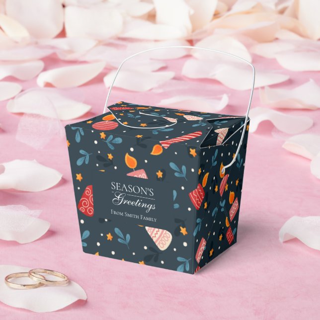 Personalize dark Festive mixed Candles Holiday Box Geschenkschachtel (Hochzeit)