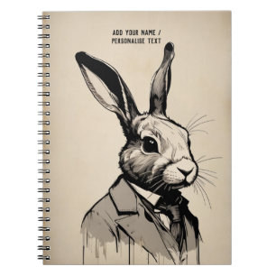 PERSONALIZE: Der Kaninchen-Gentleman   Notizbuch Notizblock