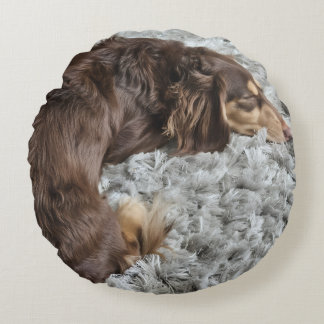 Personalize Dog Lover Pillow-Use Your Pet's Photo Rundes Kissen
