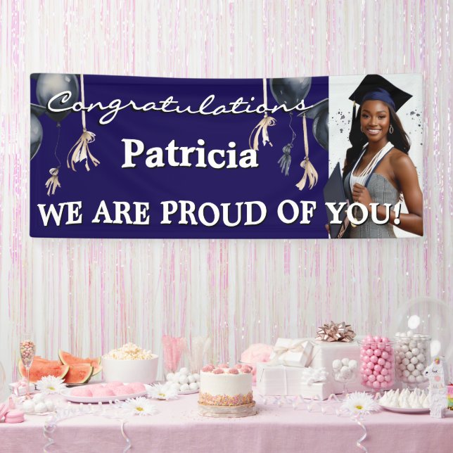 Personalize - Einfaches Design-Banner für Abschlus Banner (Party)