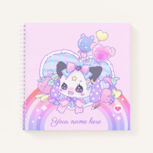 Personalize - faikei, kawaii niedlicher Hase, rosa Notizbuch