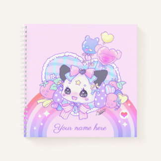 Personalize - faikei, kawaii niedlicher Hase, rosa Notizbuch