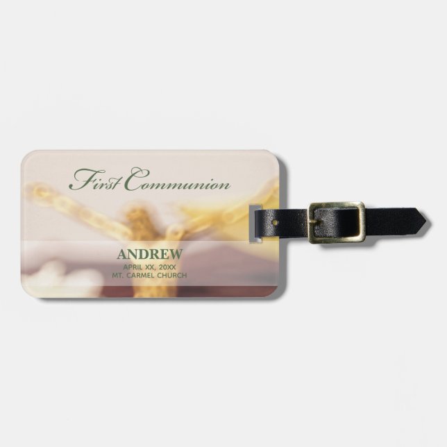 Personalize, First Communitygratulation Gepäckanhänger (Vorderseite horizontal)