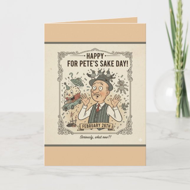 Personalize "For Pete's Sake Day" Greeting Card Karte (Vorderseite)