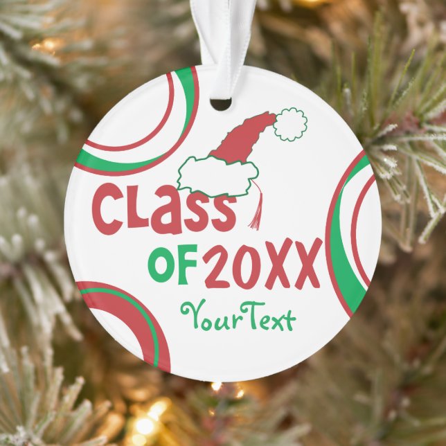Personalize Funny © Class of Grad Holiday Ornament (Baum)