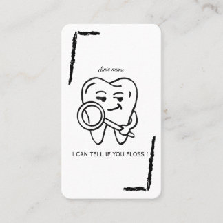 Personalize Funny Dentist Tooth business card Visitenkarte