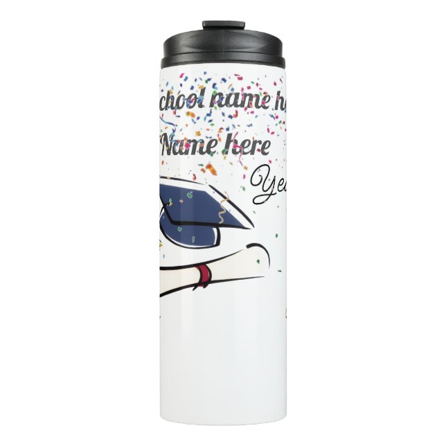 Personalize Graduation Balloon Thermosbecher (Vorderseite)