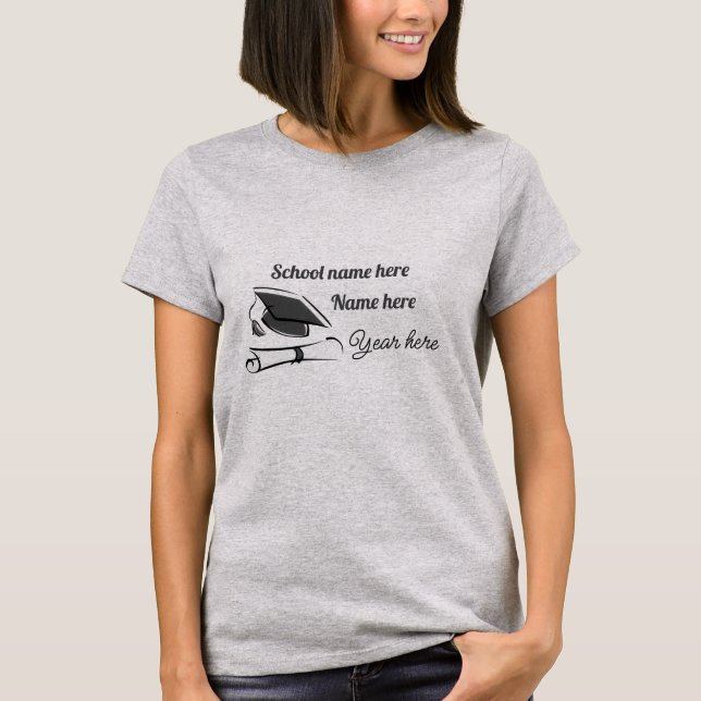 Personalize Graduation  T-Shirt (Vorderseite)