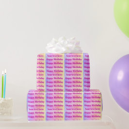 Personalize Happy Birthday Wrapping Paper Geschenkpapier
