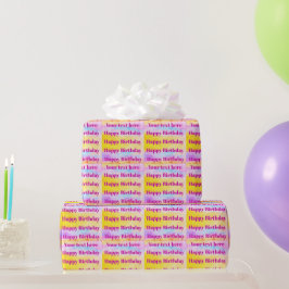 Personalize Happy Birthday Wrapping Paper Geschenkpapier