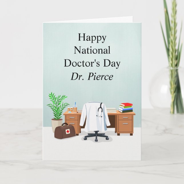 Personalize Happy Doctor's Day Doctor Office  Karte (Vorderseite)