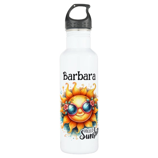Personalize Hello Sunshine Edelstahlflasche (Vorderseite)