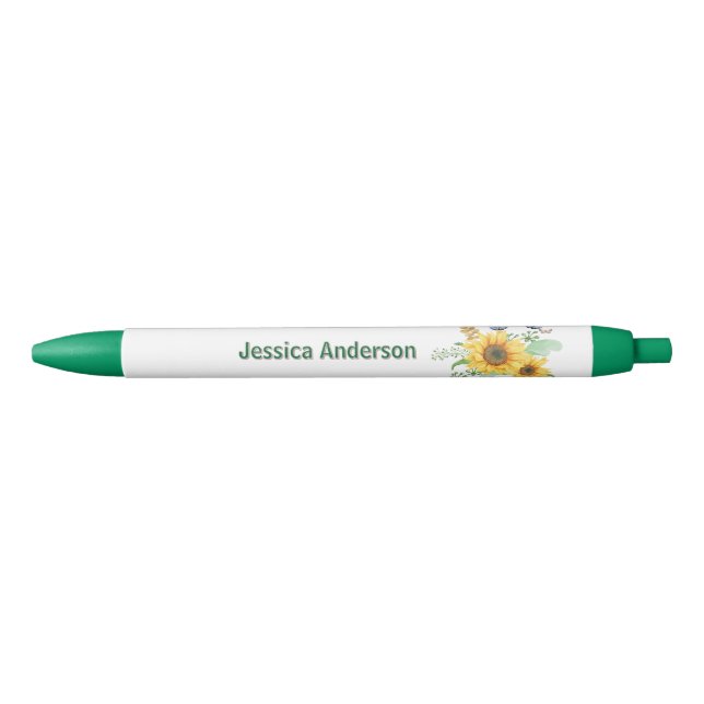 Personalize Hello The Spring Sunflower Kugelschreiber (Vorderseite)