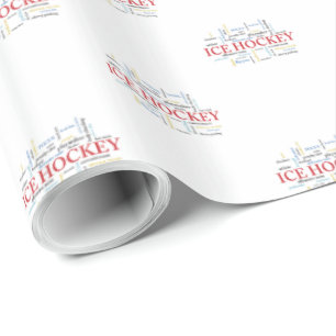 Personalize, Ice Hockey Coach Vielen Dank in Worte Geschenkpapier