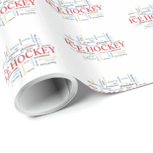 Personalize, Ice Hockey Coach Vielen Dank in Worte Geschenkpapier