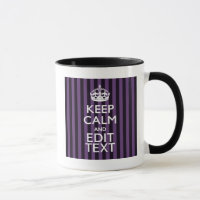 Personalize it Keep Calm Your Text Purple Stripes