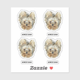 Personalize It! Multi-Pet Head Photo & Name Aufkleber