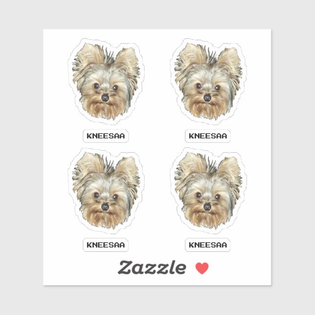 Personalize It! Multi-Pet Head Photo & Name Aufkleber (Blatt)