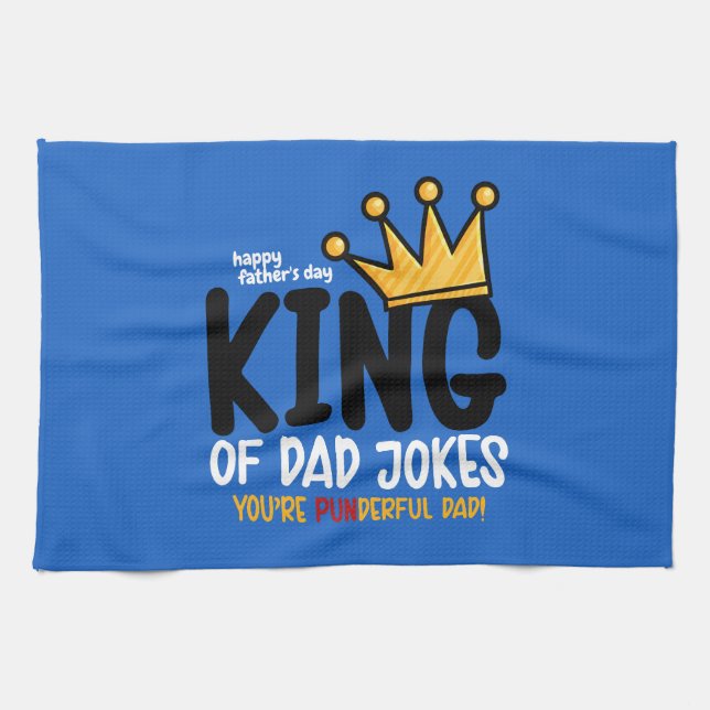 Personalize King of Vater Jokes Geschirrtuch (Horizontal)