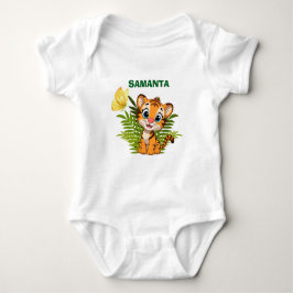  Personalize Little Tiger  Butterfly Baby Bodysuit Baby Strampler